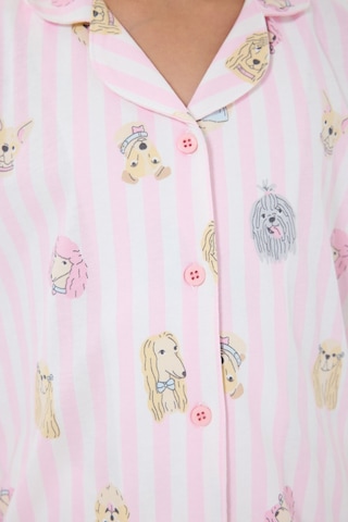 Rolypoly Kız Çocuk Pembe Gömlek Pijama Takım 5274-49705 Pembe
