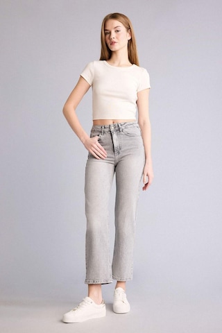 Defacto Comfort Straıght Normal Bel Kısa Paça Jean Yıkamalı Pantolon H5367ax26smnm55 Gri-nm55