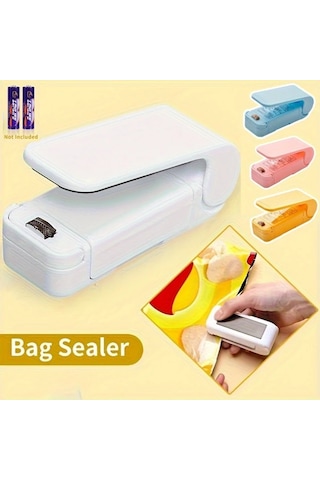 Sunshine011 Beyaz Mini Plastik Atıştırmalık Paketleme Makinesi - Ev, Otel, Restoran, Tezgah, Yemek Kamyonu İçin