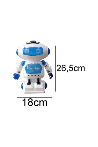 Işıklı Müzikli Sesli Dans Eden Hareket Eden Akıllı 26,5cm İnteraktif Eğitici Oyuncak Robot