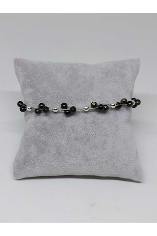 Golden & Siyah Obsidyen Taşı Bileklik 4mm