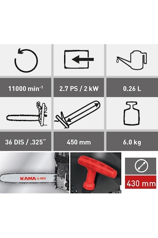 Kama By Reis 46cc Motorlu Testere