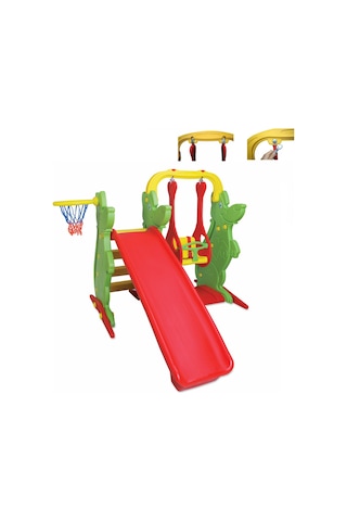 King Kids Kaydıraklı Salıncak Set A Yeşil