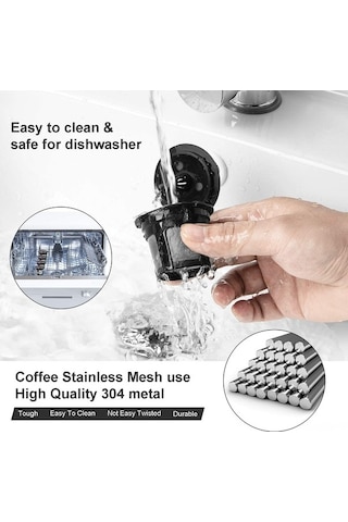 Pazly Keurig 2.0/1.0 Uyumlu K Cup Filtre, 12'li Paket, Siyah, Bpa İçermez, Sürdürülebilir Siyah