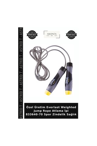 Özel Üretim Everlast Weighted Jump Rope Atlama İpi 833640-70 Spor Zindelik Sağlık