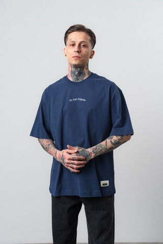 Respire Erkek No Port Baskılı Oversize T-shirt Lacivert