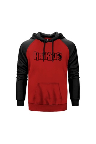 Haikyu Kırmızı Renk Reglan Kol Sweatshirt