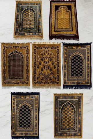 1 Adet Kadife Seccade Karışık Renkli 70cmx110cm 400gr Hac Ve Umre Hediyesi Çok Renkli