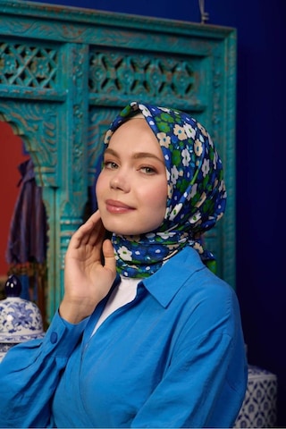 İpekhan Marrakech Koleksiyon Soft Eşarp 1192 - 07 Yeşil/somon Yeşil/somon