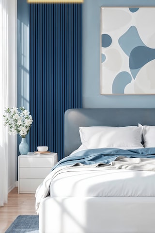 Mdf Ahşap Akustik Duvar Paneli 60x275 Cm - Mavi 60x275