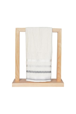 Vos Versa Bursa Varak Serisi 50x90cm %100 Pamuk Yüz Havlusu Beyaz Vvhm0017-374 - Beyaz