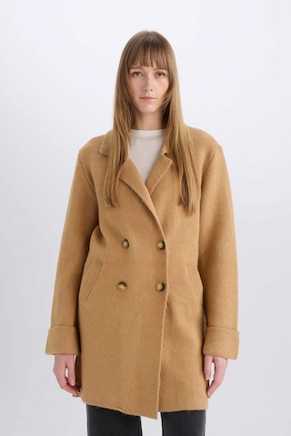 DeFacto Oversize Geniş Kalıp Kruvaze Kapamalı Düğmeli Cepli Ceket K9002AZ24WNBG474 Bej