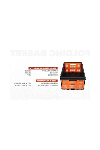 Katlanır Çok Amaçlı Taşıma Sepeti - 25kg Kapasite