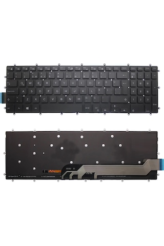 Siyah-ışıklı, Notebook Klavye - Dell Inspiron Gaming G3 15 3500 P89f, P89f002 Muadili İle Uyumlu