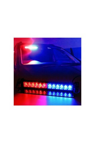 S12 Cam İçi Vantuzlu PolisLambası 12 Ledli Kırmızı Mavi Çakmaklık Girişli (00)
