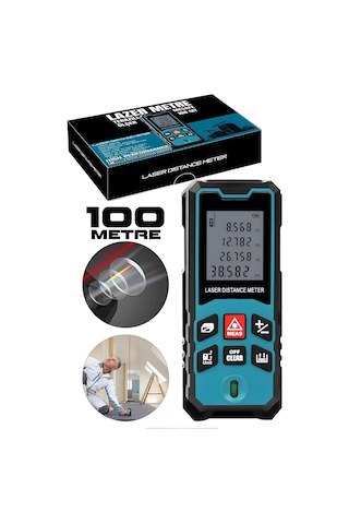 Asr Asr945 Lazer Terazili Dijital Mesafe Ölçer - Mavi 100 Metre
