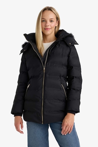 Defacto Su Geçirmez Regular Fit Kapüşonlu Parka F7424ax26spbk27 Siyah-bk27