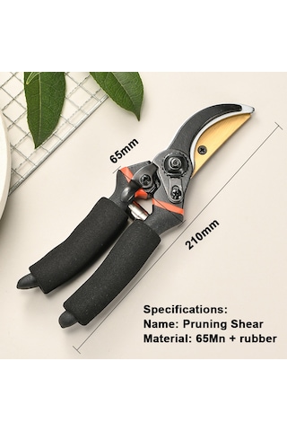 Mufunye Profesyonel Çok Amaçlı Budama Makası 65mn Çelik Bıçak Zahmetsiz Dal Kesme Aleti Çok Yönlü Bahçe İşleri İçin Emniyet Kilidi İle Ergonomik Tasarım,budama Makası