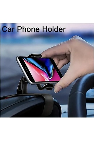 Tongxida Araç Telefonu Tutucu Kolay Montaj Kıskacı Stand Paneli Çok Fonksiyonlu Siyah - -