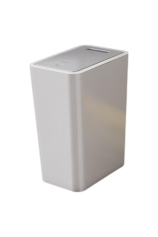Suntek Dikdörtgen Çöp Kovası Şık Tasarım Garaj Ev Gri-12l Gri
