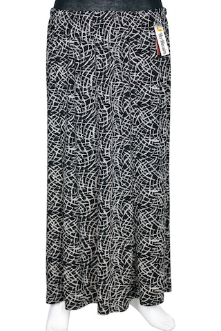 Hesna Kadın Ecem Büyük Beden 8 Parça Lastikli Siyah Etek D23 Siyah