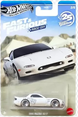 Hot Wheels Silver Series Fast & Furious 1995 Mazda Rx7 - Hnr88-jkx16 Hot Wheels Silver Series Fast & Furious 1995 Mazda Rx7 - Hnr88-jkx16