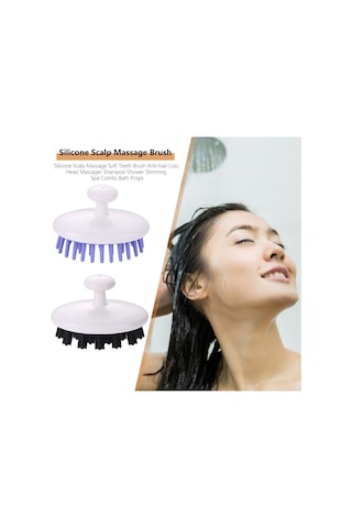 Silikon Saç Temizleme Fırçası Banyo Duş Saç Baş Masaj Aleti Spa Şampuan Tarak Kan Dolaşımını Teşvik Aracı