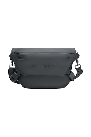 Lenyes Lb562 Dreamer Crossbody Serisi Su Geçirmez Deri Tasarımlı Çapraz Vücut Çantası Siyah Siyah