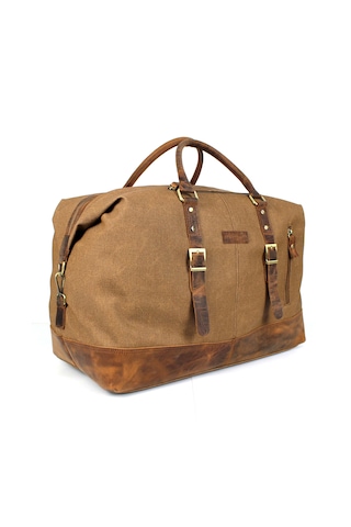 Hakiki Deri Kanvas Taba Seyahat Ve Spor Çantası El Valizi Taba