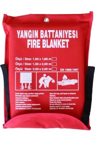 Özel Kumaşlı Yangın Battaniyesi Ebat 150 X 180