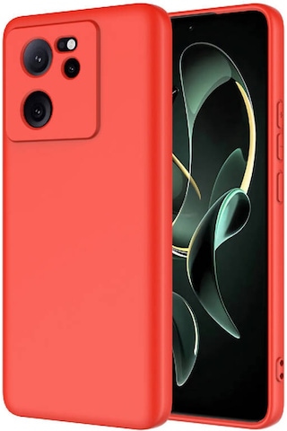 Xiaomi Mi 13t Pro Kılıf İçi Telefonu Çizmeyen Kadife Kaplı Dışı Soft Yapılı Esnek Lansman Kapak Ryc/mara Kirmizi