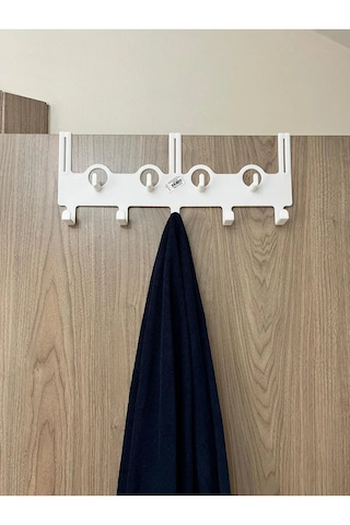 Wishhome 9 Kancalı Çok Amaçlı Kapı Arkası Askısı Askılık Beyaz