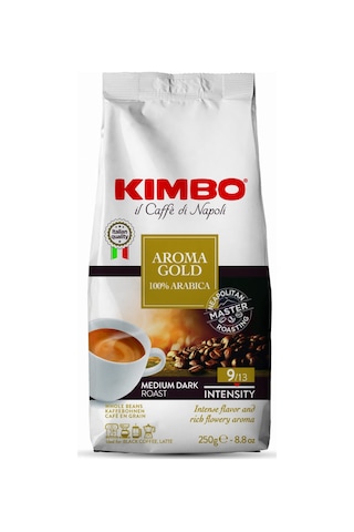 Kimbo Aroma Gold 100 % Arabica Çekirdek Kahve 250 G Kimbo Aroma Gold 100 % Arabica Çekirdek Kahve 250 G