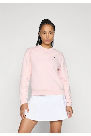 Lacoste Kadın Regular Fit Bisiklet Yaka Sweatshirt Pembe Pudra