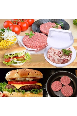 Hamburger Yapma Aparatı- Hamburger Pres Ve Köfte Kalıbı Asorti
