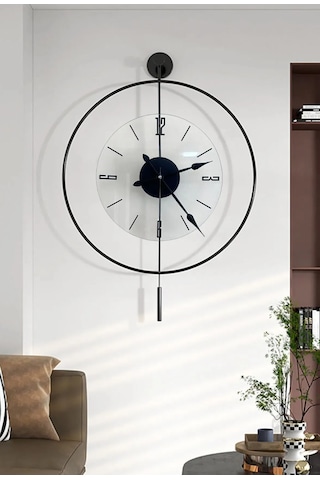 MetaQuartz Aksesuar (Büyük Boy-50*75 cm)Siyah Luxry Şefaf Cam , Modern Dekoratif Metal Cam Siyah