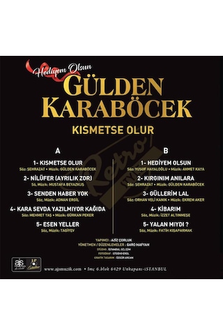 Gülden Karaböcek - Kısmetse Olur - M Olsun LP. 33'Lük Plak