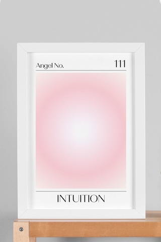 Angel No 111 Intuition Çerçeveli Tablo Melek Sayıları Sezgi Aura Enerji Renkleri