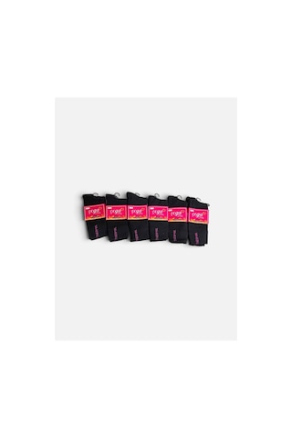 Çega Socks Çega Dikişsiz Kalın Kışlık Termal Çorap Kadın 6'lı Siyah Siyah