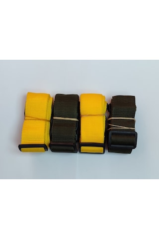 2 Adet Sarı 2 Adet Haki Yeşil Valiz Kemeri 4 Cm Toplam 4 Adet Çok Renkli