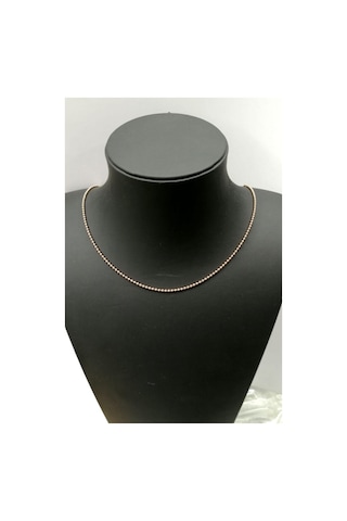 Omar Silver Unisex Top Tırnak Makası 1,9 Mm Rose Gümüş Kolye Zinc