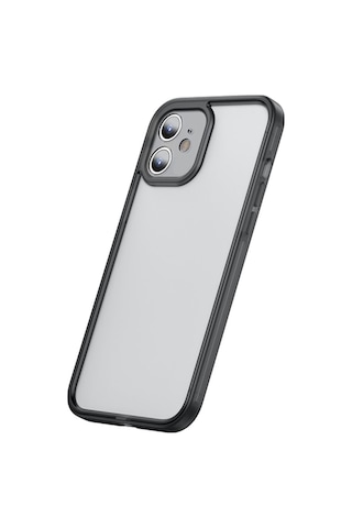 Baseus Apple Uyumlu iPhone 12 Mini Kamera Lens Koruyuculu Frame Kilif 155800175 - Renk / Siyah
