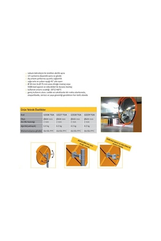 Evelux Trafik Güvenlik Aynası (60 Cm)
