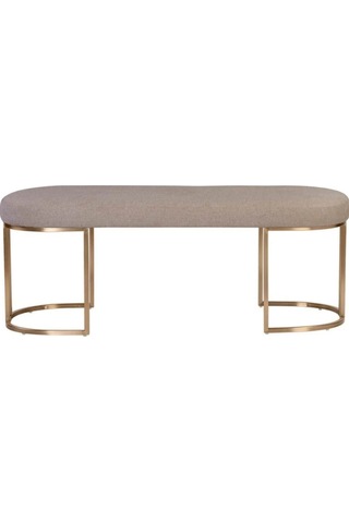 Mars Modern Döşemeli Metal Ayaklı Bench Siyah
