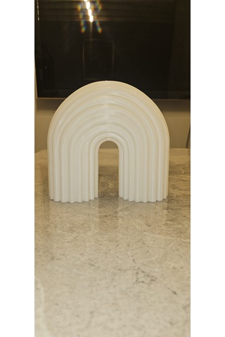 Modern Gökkuşağı Kemeri 3d Dekoratif Obje - İskandinav Tarzı Beyaz
