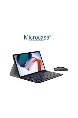 Xiaomi Uyumlu Pad 6/6 Pro Bluetooth Klavye Ve Mouse + Standlı Kılıf-bkk6
