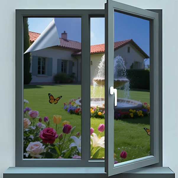 Gateesat 35.43 İnç Geniş Siyah Gümüş Isı Yalıtım Filmi Güneşten Koruma Ve Gizlilik