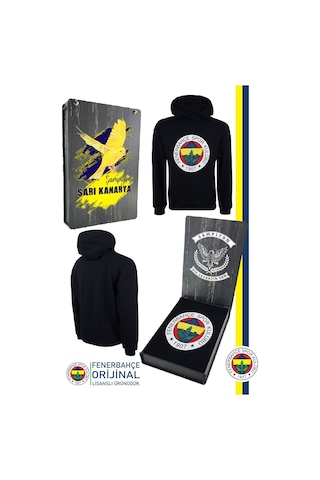 Fenerium Fenerbahçe Logolu Lacivert Kapüşonlu Sweat Kutulu 061 Lacivert