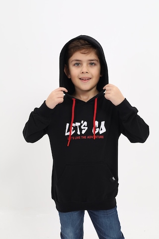 Toontoy Erkek Çocuk Baskılı Sweatshirt Siyah