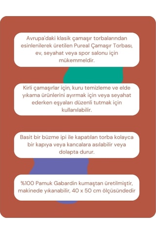 Pureal Çamaşır Torbası Bej